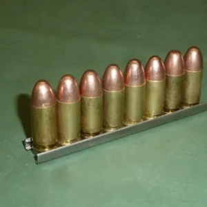 INERT 9MM ON STRIPPER CLIP (A67)