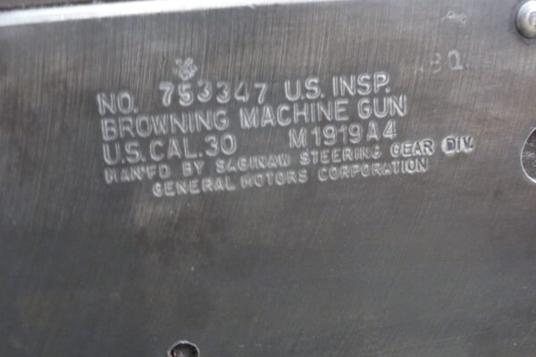 DEACTIVATED WW2 AMERICAN BROWNING 1919A4 MACHINE GUN (DM6) - Image 3