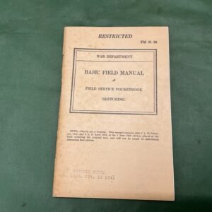 WW2 AMERICAN BASIC FIELD MANUAL SKETCHING (WSB4)