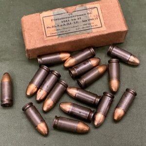 INERT WW2 GERMAN BOXED 9MM ROUNDS (B42)