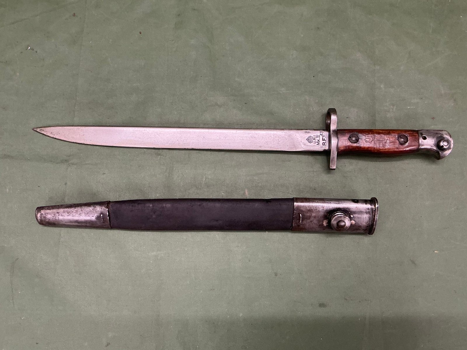 WW2 INDIAN SMLE BAYONET 1943 (B2346)