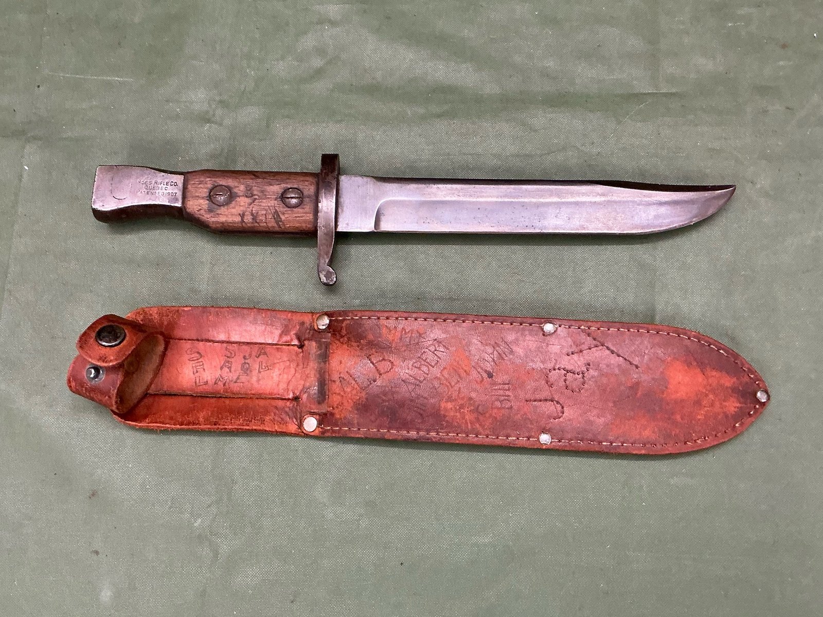ROSS BAYONET CONVERTED TO FIGHTING KNIFE (B2595)